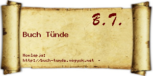 Buch Tünde névjegykártya